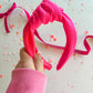 Colorblock- Bubblegum Pink & Hot Pink Knotted Headband