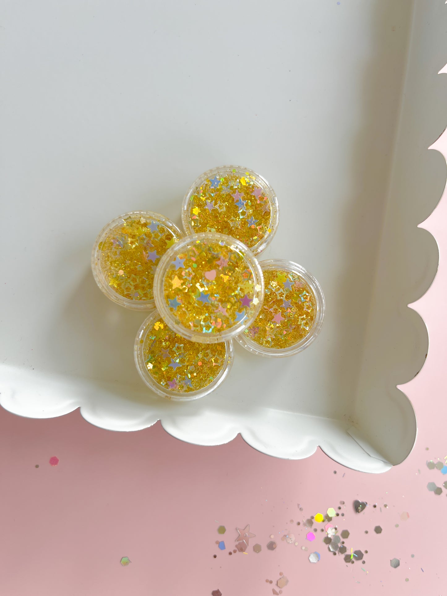 Gold Stars Hair Glitter Gel