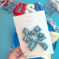 Blue Floral Small Pinwheel Pigtails