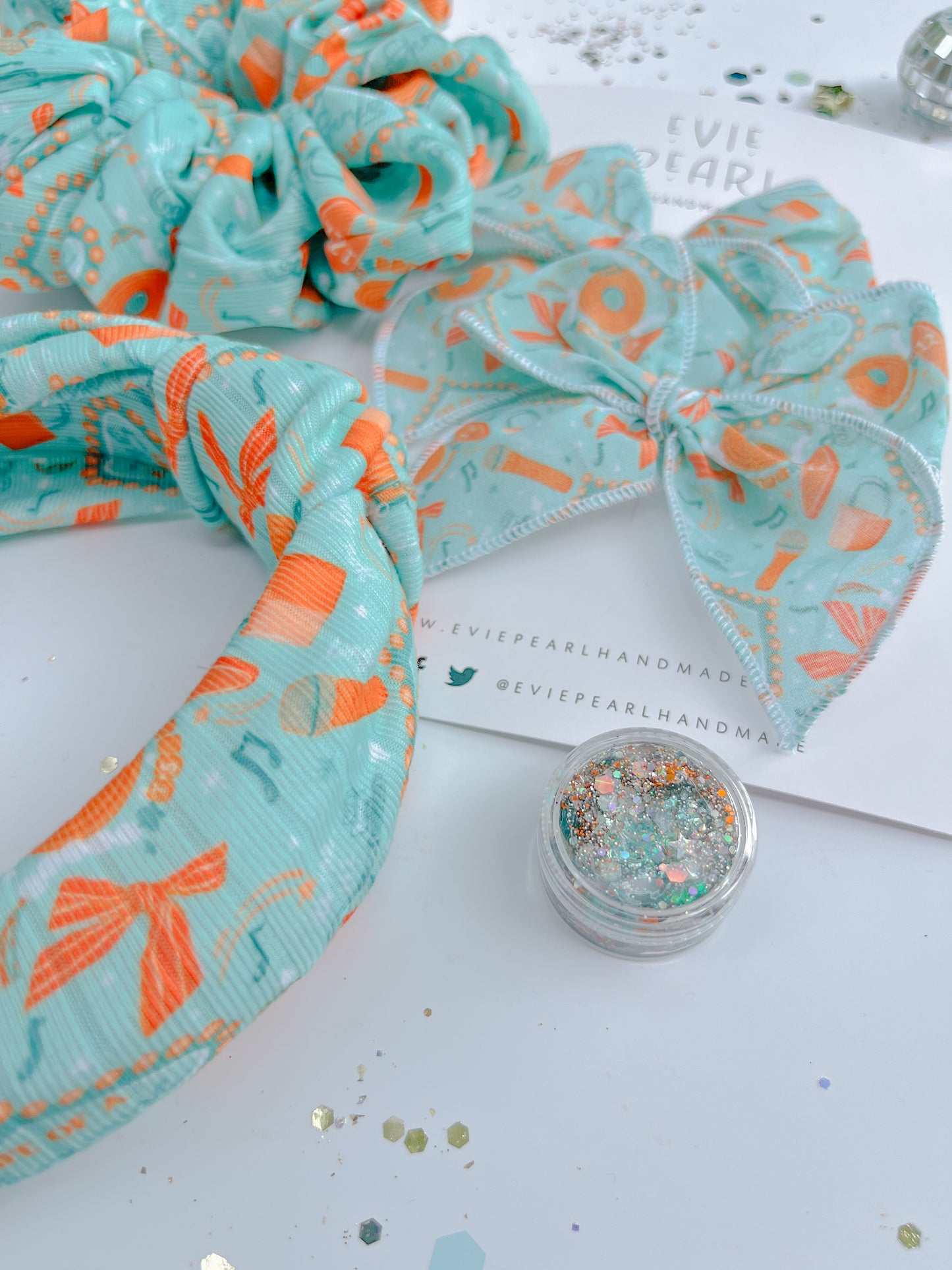Showgirl Teal Orange & Silver Hair Glitter Gel for Girls