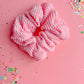 Light Pink Ribbed Regular Scrunchy