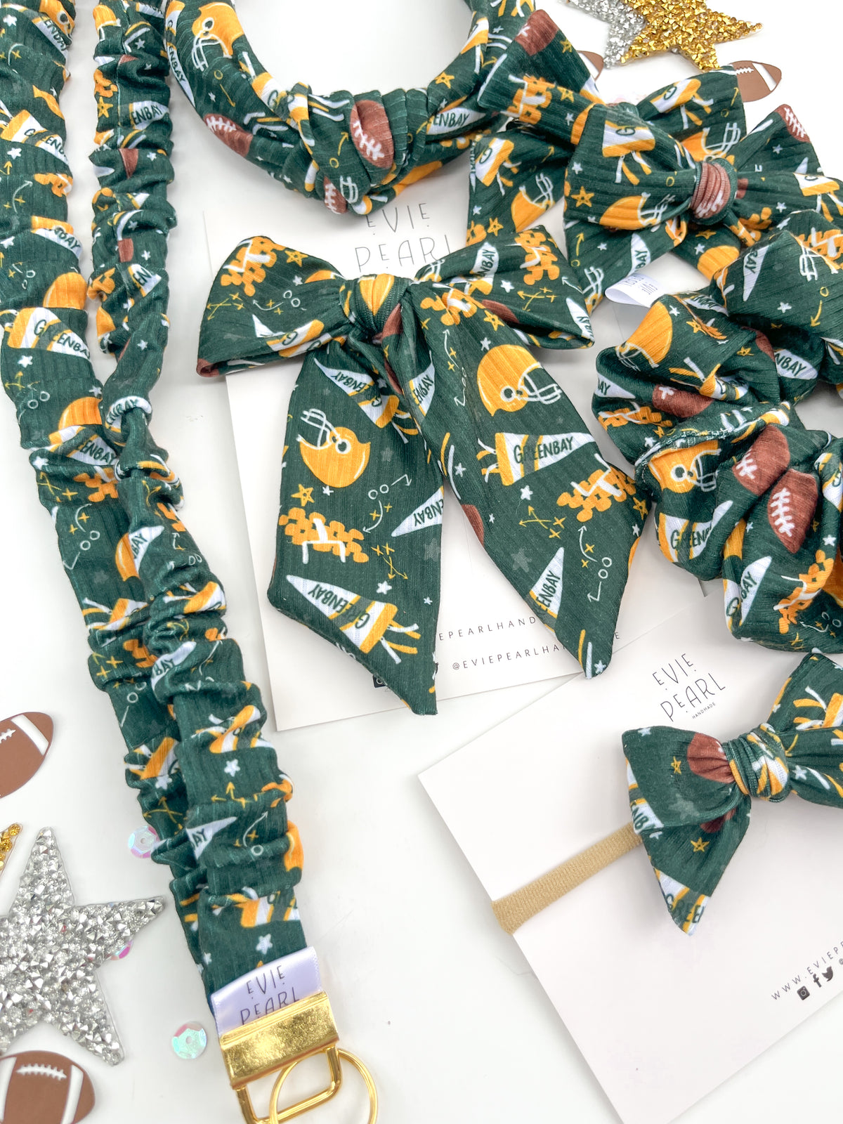 Green Bay Packers Hair Accessories | Bows, Scrunchies & Headbands
