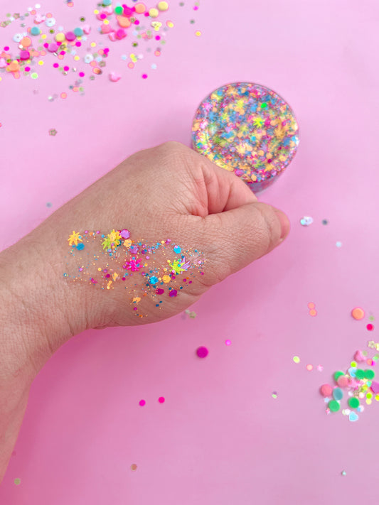 Neon Summer Sparkle Hair Glitter Gel