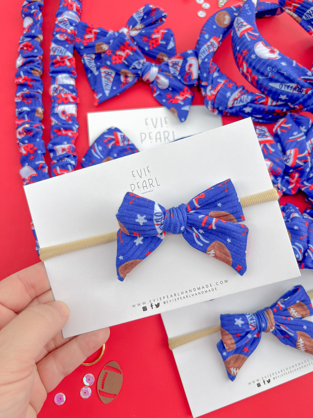 Buffalo Bills Hair Accessories | Bows, Scrunchies & Headbands