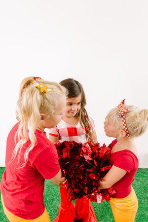 Red & Gold Party Sequin Star Clip Set
