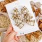 Monthly Subscribers Only! Brown Plaid Pigtails for November Subscription Add On Only