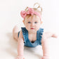 Pink Solid Baby Bow Turban