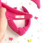 Candy Pink Ribbed Knotted Headband