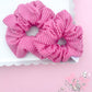 Taffy Pink Ribbed Oversized Scrunchy