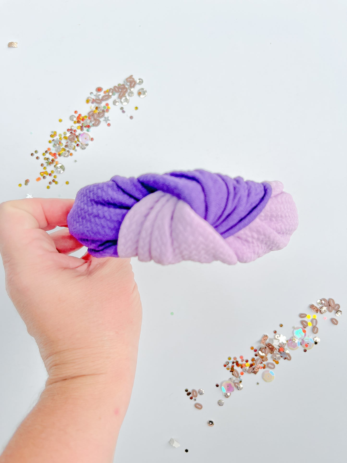 KSU Purple Lilac Colorblock Knotted Headband for girls & women