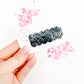 Black Glitter Single Snap Clip