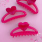 Pink Heart Large Claw Clip