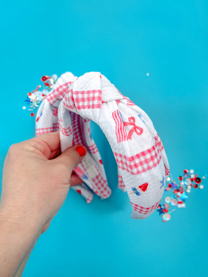 4th of July Knotted Headbands for Girls & Women