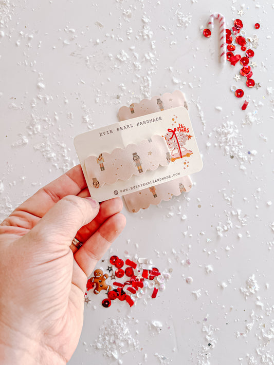 Pink Nutcracker Holiday Snap Clip