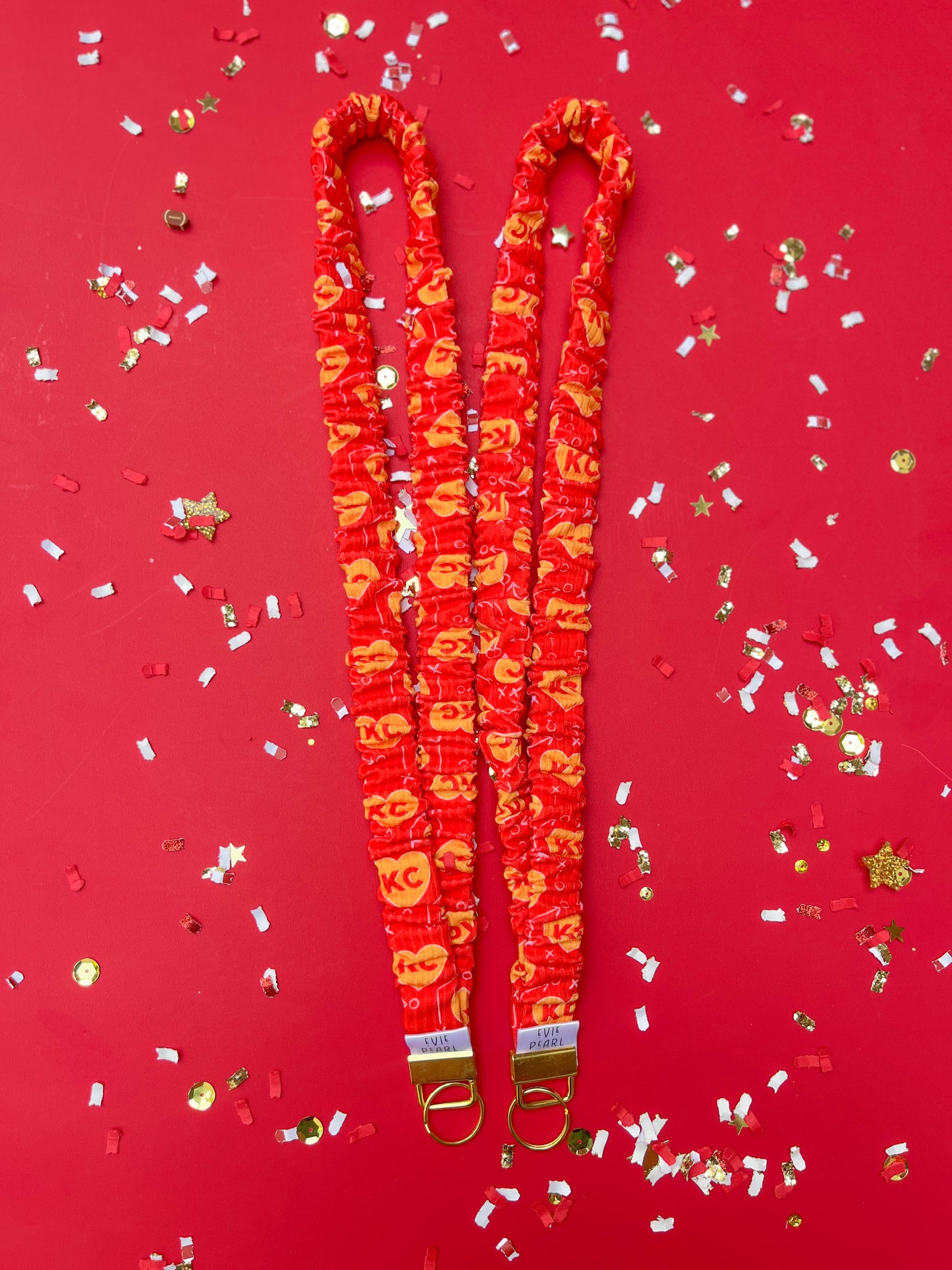 Kansas City Football Scrunchy Lanyard