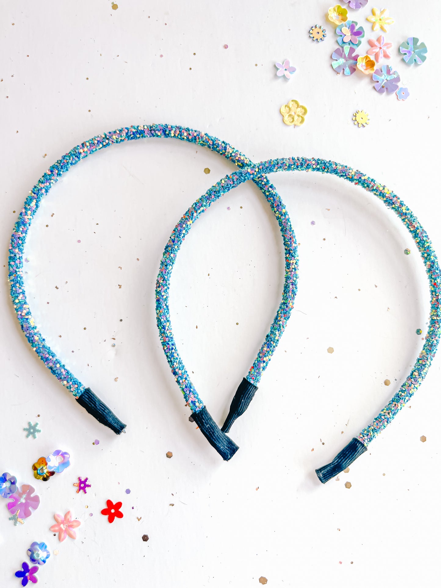 Blue Sparkle Glitter Headband