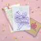 Personalized Initial Purple Plaid Small Pigtail Bows