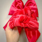 Red Glitter Velvet Knotted Headband for Girls & Women