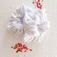 White Velvet Oversized Scrunchy