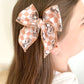 Tan Checkered Modern Mouse Bow