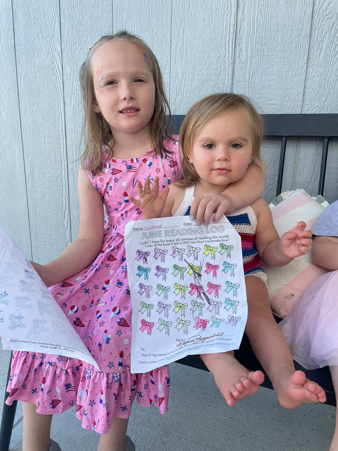 FREE BOW -June Summer Reading Log Challenge - Bow Chart Download