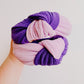 KSU Purple Lilac Colorblock Knotted Headband for girls & women