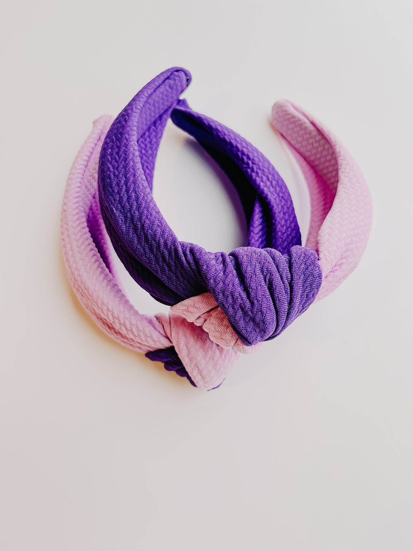 KSU Purple Lilac Colorblock Knotted Headband for girls & women