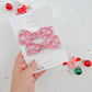 Pink Santa Knot Bow Pigtails