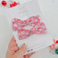 Pink Santa Knot Bow Pigtails