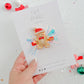 Gingerbread Man Hair Clip with Tinsel