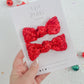 Red Sequins Knot Bow Pigtails