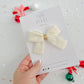 Cream Gold Glitter Hair Bow