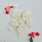 Cream Gold Glitter Hair Bow