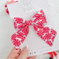 Red Peppermint Medium Sailor Hair Bow
