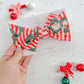 Vintage Santa Stripes Bow Turban