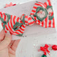Vintage Santa Stripes Bow Turban