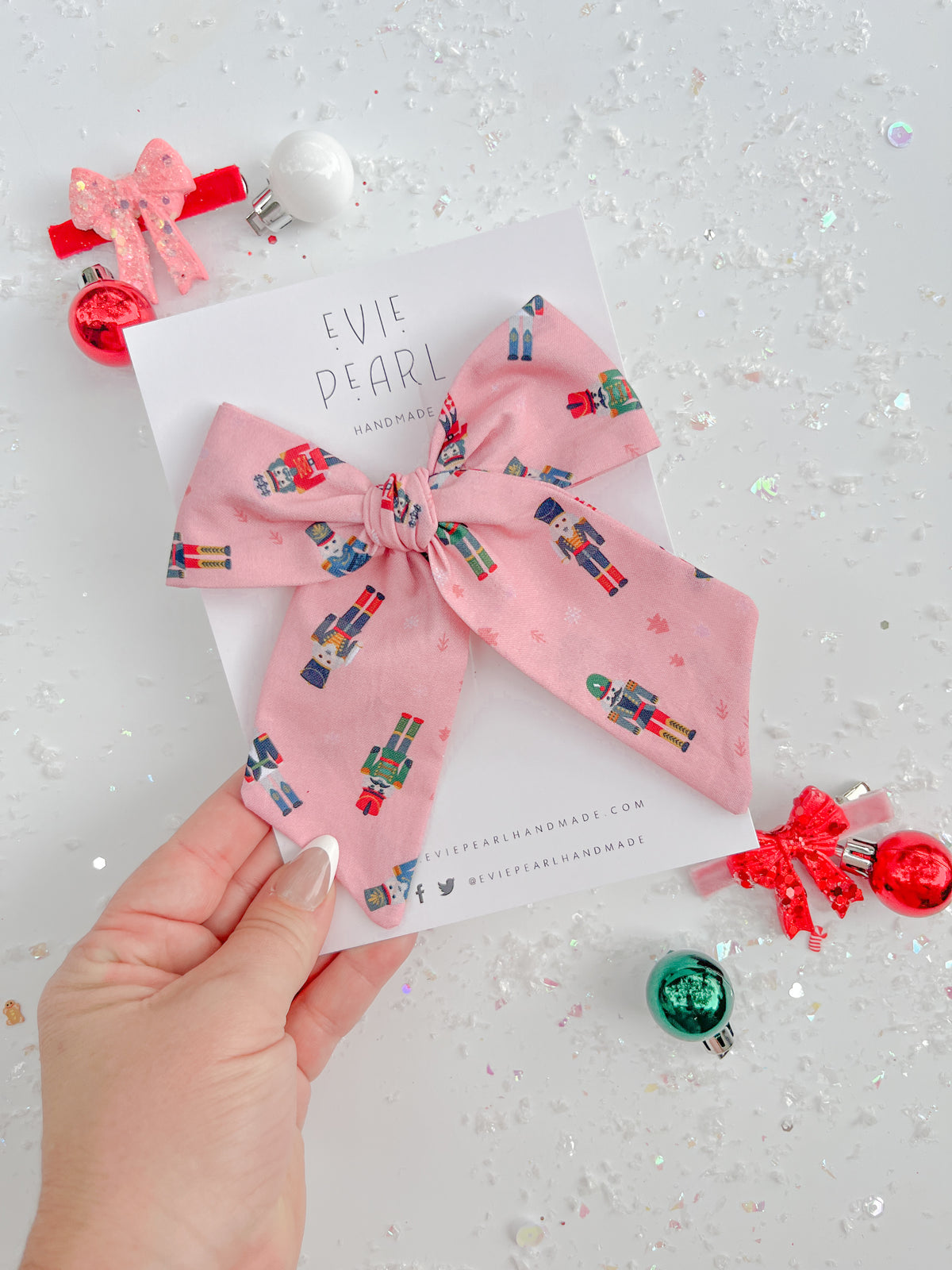 Pink Nutcracker XL Pinwheel Hair Bow