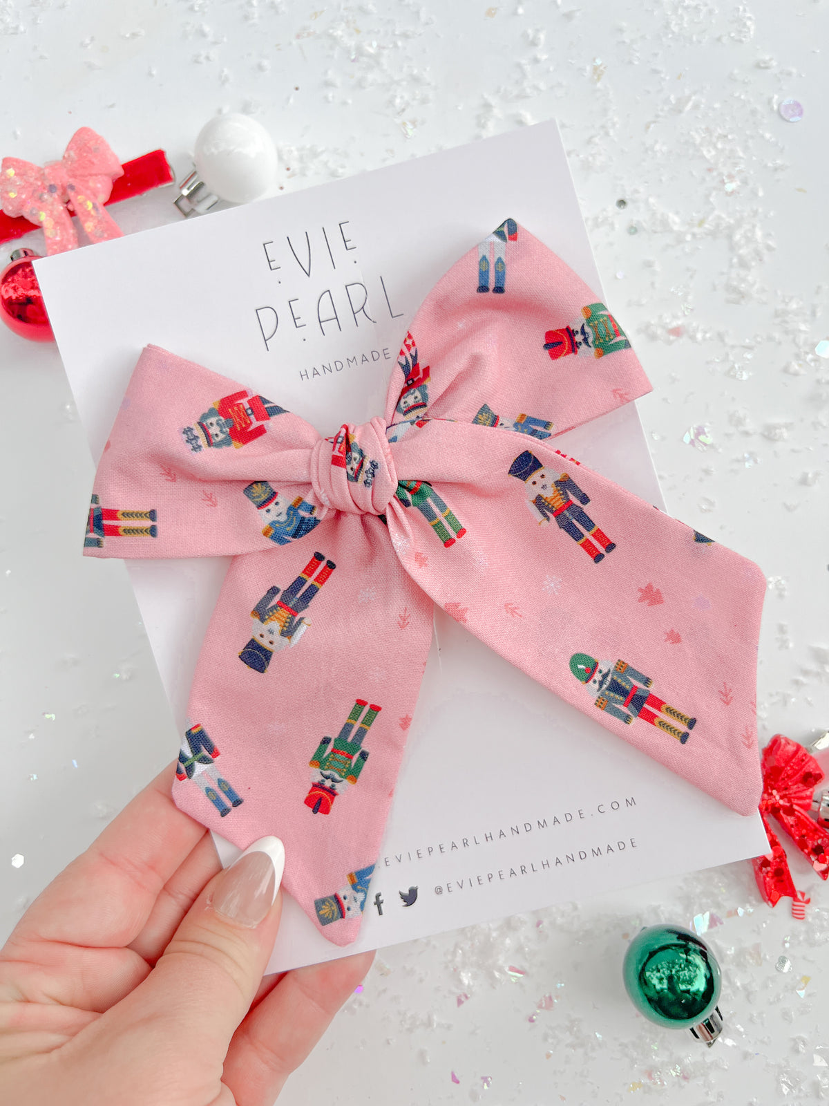 Pink Nutcracker XL Pinwheel Hair Bow