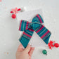 Green Christmas Plaid XL Pinwheel Hair Bow