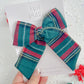 Green Christmas Plaid XL Pinwheel Hair Bow