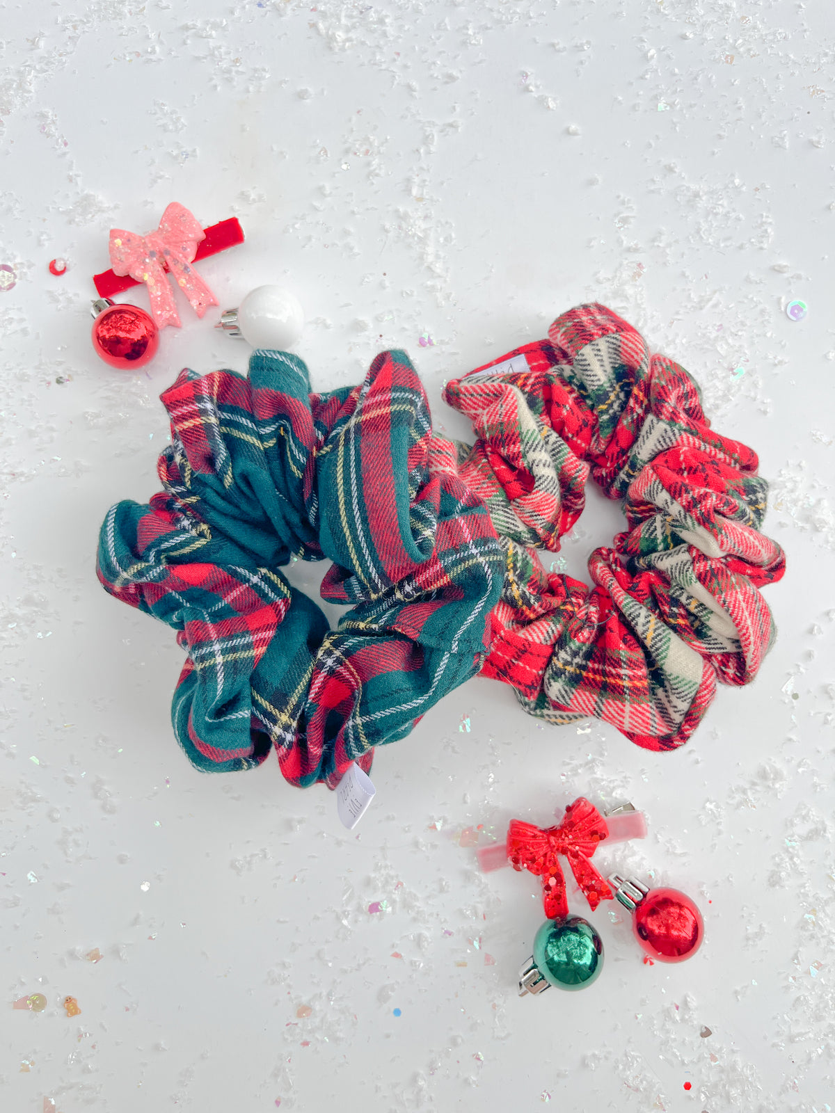 Christmas Plaid Oversized Scrunchy