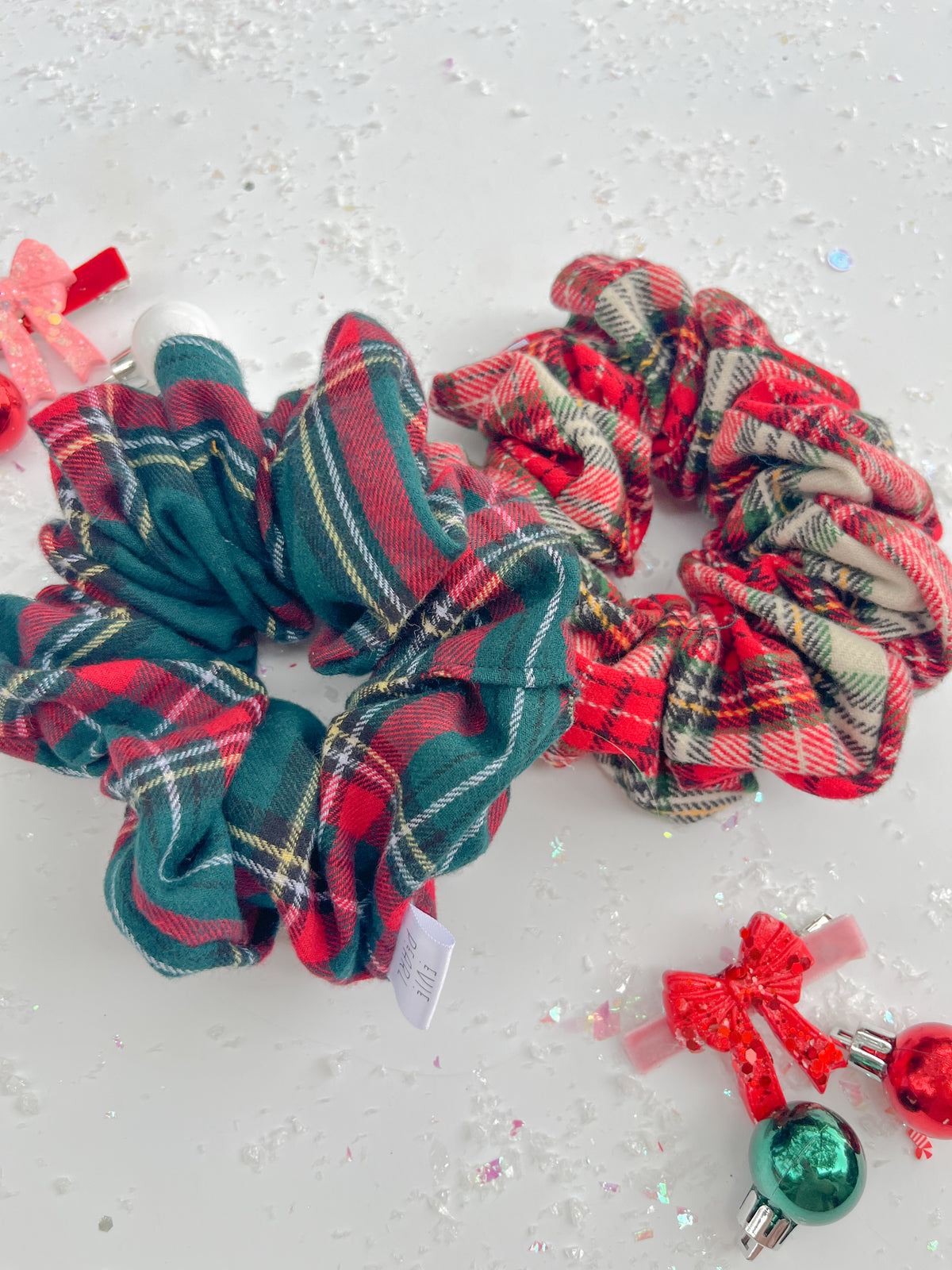 Christmas Plaid Oversized Scrunchy