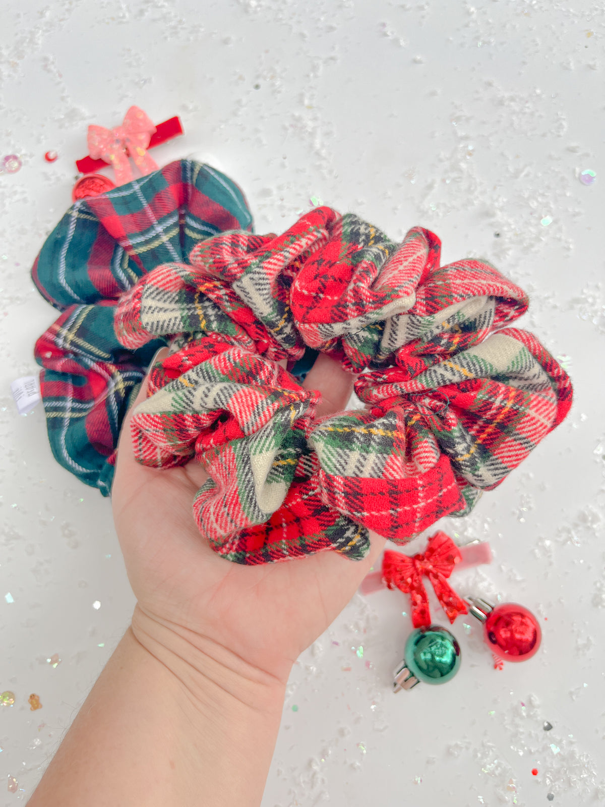 Christmas Plaid Oversized Scrunchy