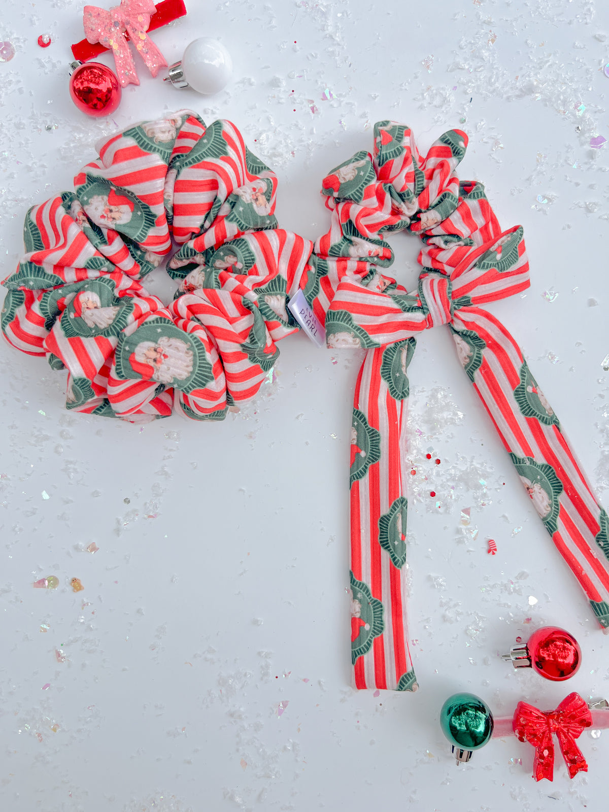 Vintage Santa Stripes Scrunchy