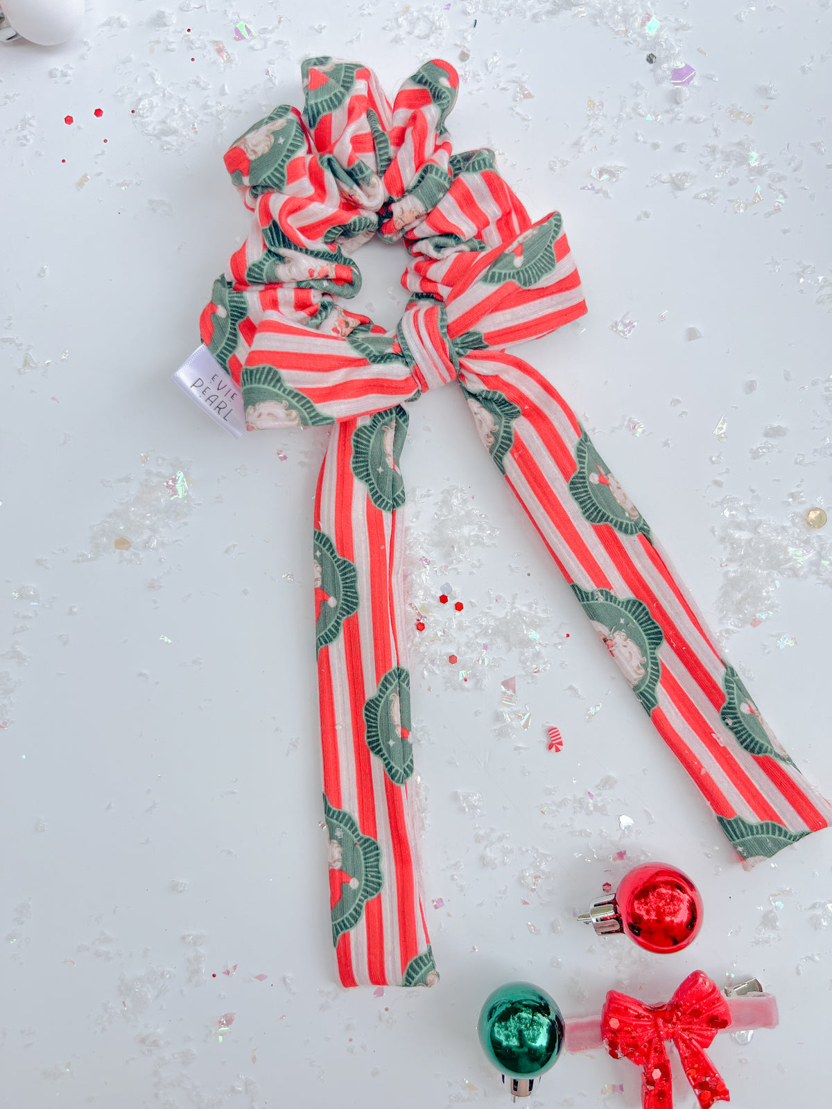 Vintage Santa Stripes Scrunchy
