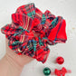 Red Velvet Christmas Plaid Oversized Scrunchy