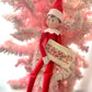 Pink Red Green Santa Glitter Single Snap Clip