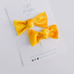 Yellow Velvet Knot Bow Pigtails