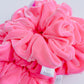 Hot Neon Pink Oversized Velvet Scrunchy