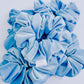 Oversized Velvet Light Blue Scrunchy